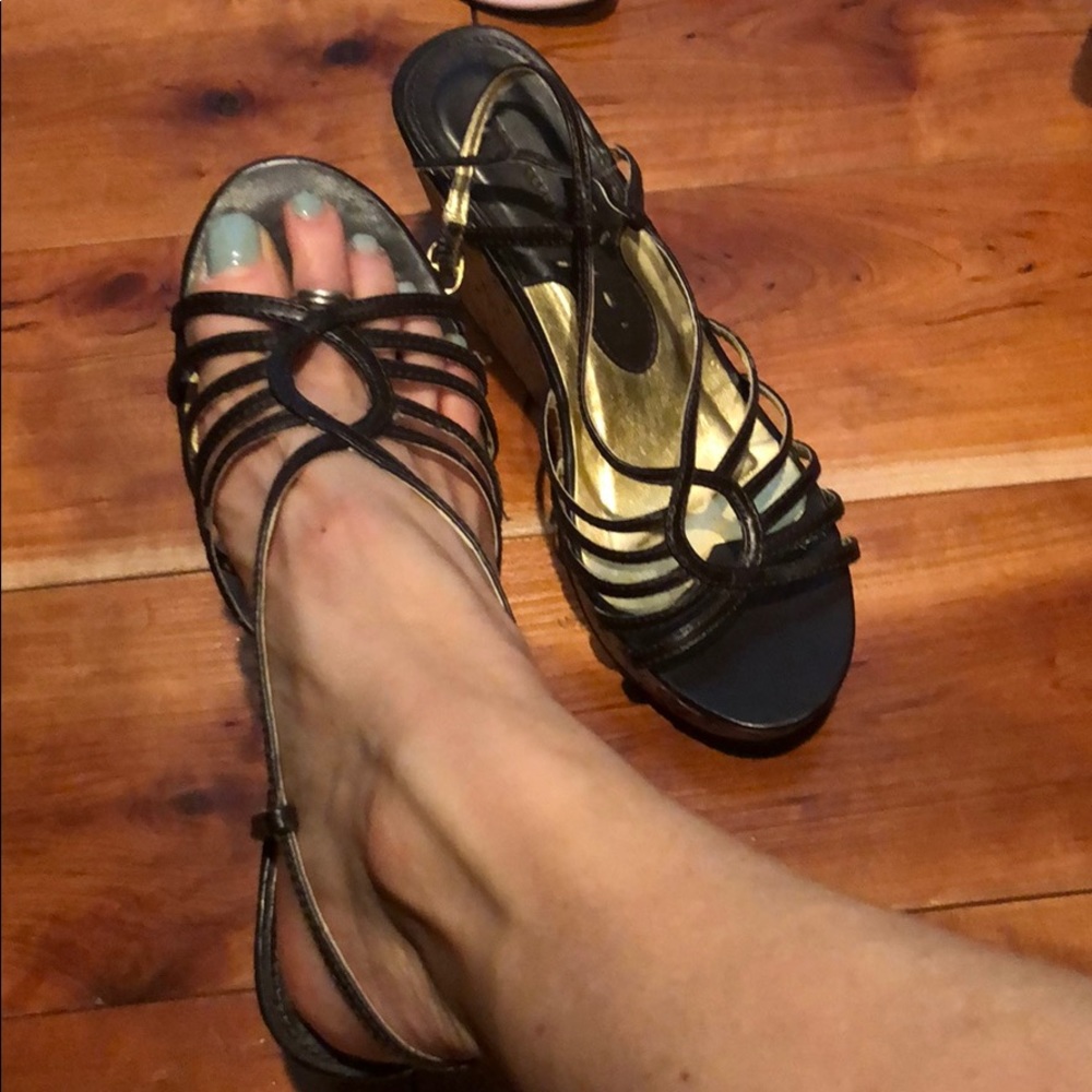 Banana republic wedges brown